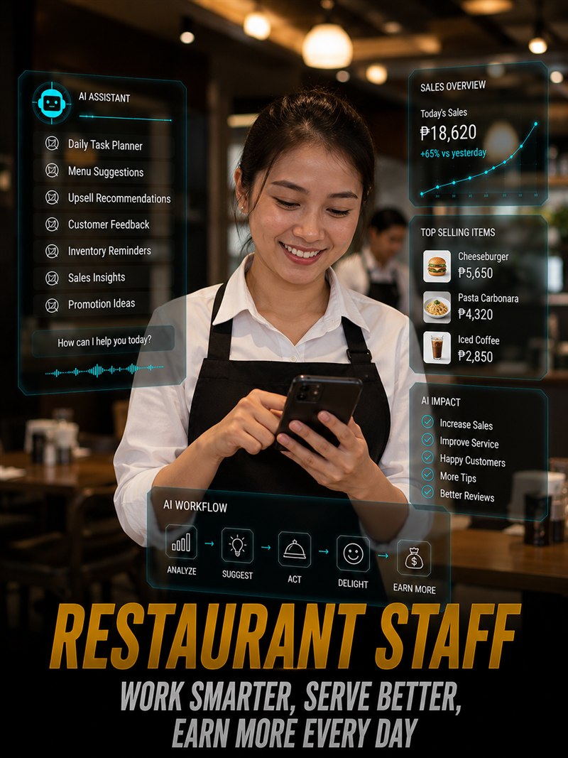 Restaurant staff working smarter with AI