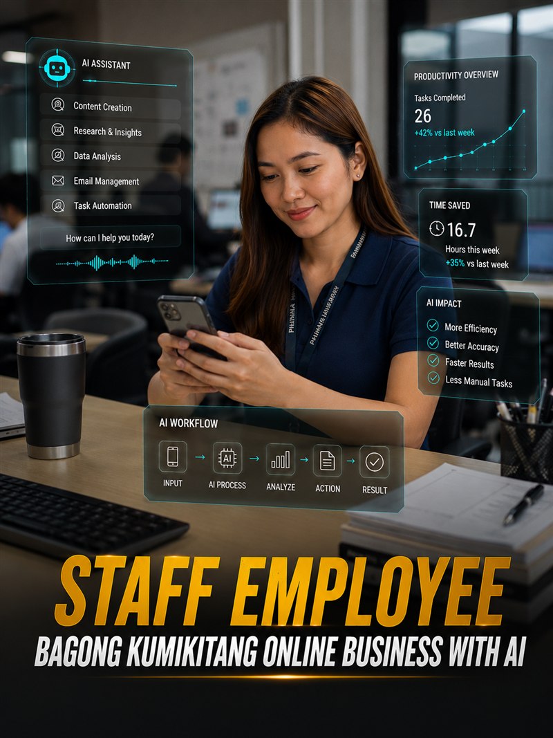 Office staff building extra income with AI