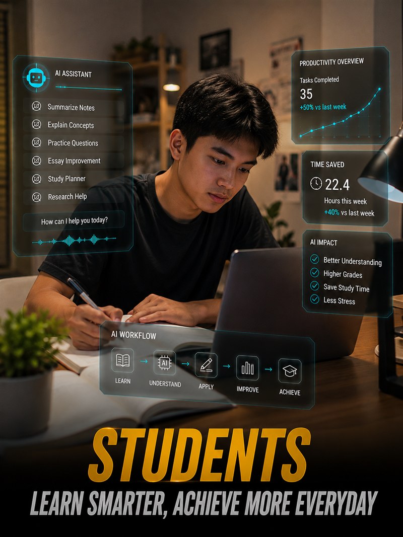 Students earning while learning with AI